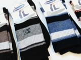 2 чифта Santagostino 41-46 черен-сив, черен-син, черен-бежов италиански памучни мъжки чорапи