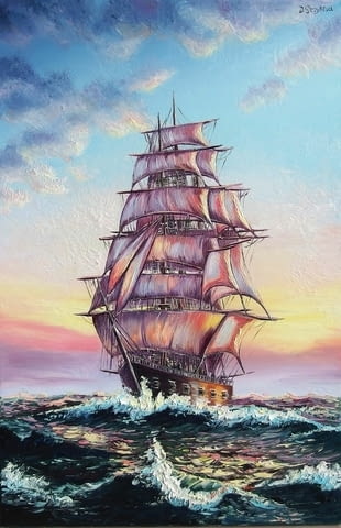 Картини морски пейзажи с кораби