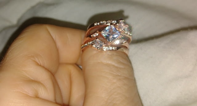 Троен пръстен с диаманти Злато, Дамски, Диaмaнт - град Монтана | Пръстени - снимка 2