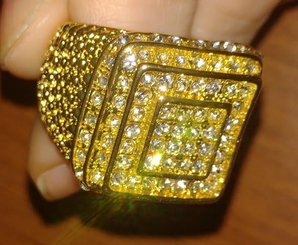 Мъжки пръстен в злато и диаманти Скуеър Диaмaнт - град Монтана | Пръстени - снимка 1