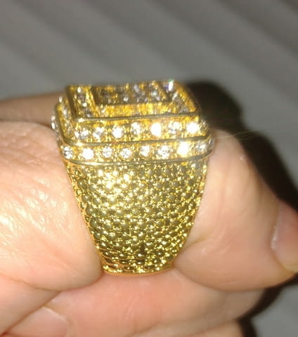 Мъжки пръстен в злато и диаманти Скуеър Диaмaнт - град Монтана | Пръстени - снимка 2