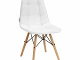 Стол за приемна 4Rico QS-185 еко кожа - бял/сив/черен