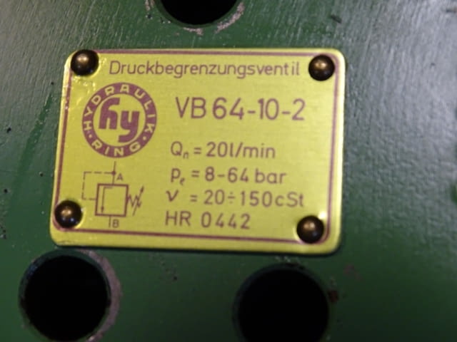 Хидравличен разпределител Hydraulik Ring VB64-10-2 pressure relief valve - снимка 2