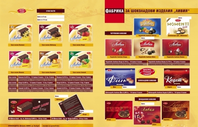 фабрика ЛИВИЯ - град Пловдив | Захарни и шоколадови изделия