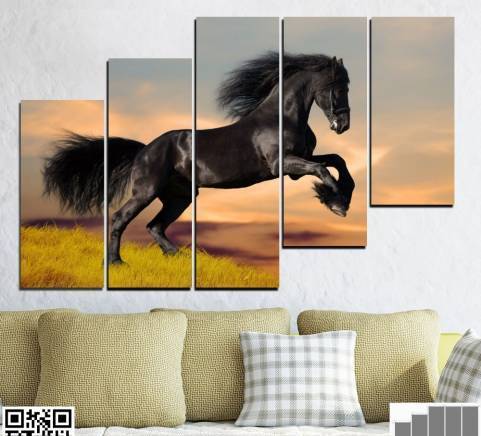 Декоративно пано за стена с буен черен жребец - HD-022 Друго, ПВЦ, По Поръчка - град София | Мебели - снимка 5