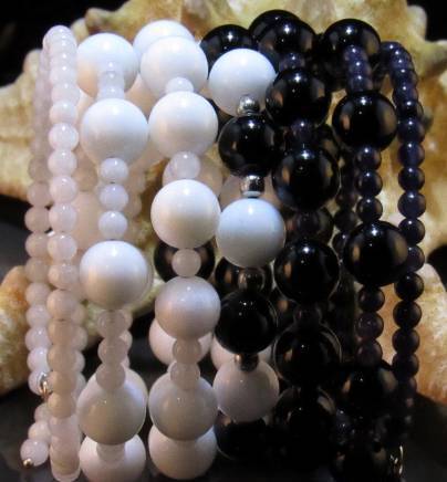 Уникална дамска гривна от естествени камъни Ин и Ян - DM-2018 - снимка 2