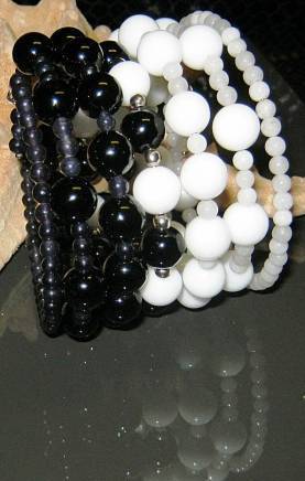 Уникална дамска гривна от естествени камъни Ин и Ян - DM-2018 - снимка 4