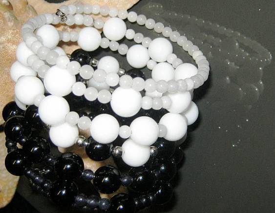 Уникална дамска гривна от естествени камъни Ин и Ян - DM-2018 - снимка 5