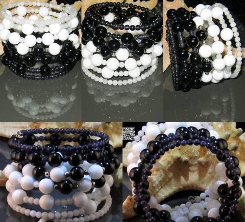 Уникална дамска гривна от естествени камъни Ин и Ян - DM-2018 - снимка 6