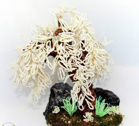 Сувенир - Декоративно дърво Китайска Глициния с водопад - 30 см - снимка 1