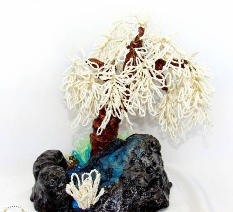 Сувенир - Декоративно дърво Китайска Глициния с водопад - 30 см - снимка 2