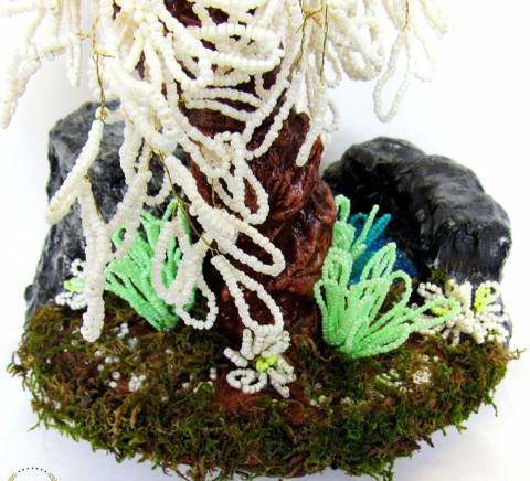 Сувенир - Декоративно дърво Китайска Глициния с водопад - 30 см - снимка 3