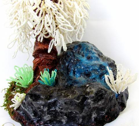 Сувенир - Декоративно дърво Китайска Глициния с водопад - 30 см - снимка 4