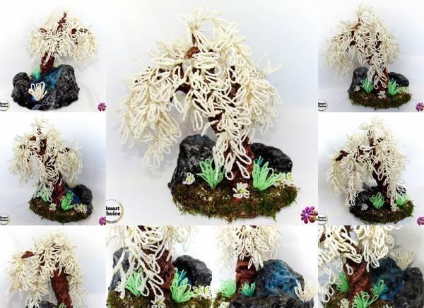 Сувенир - Декоративно дърво Китайска Глициния с водопад - 30 см - снимка 6