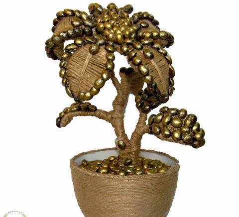 Сувенир - Декоративно цвете с кафе - 30 см - град София | Други - снимка 1