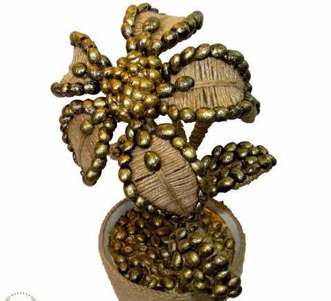 Сувенир - Декоративно цвете с кафе - 30 см - град София | Други - снимка 3