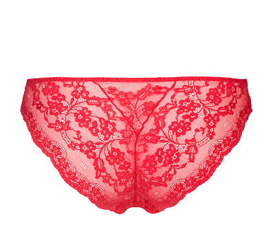 Cotonella S, M, L, XL червени дантелени бикини с ниска талия червено бельо дантелена червена бикина - снимка 2