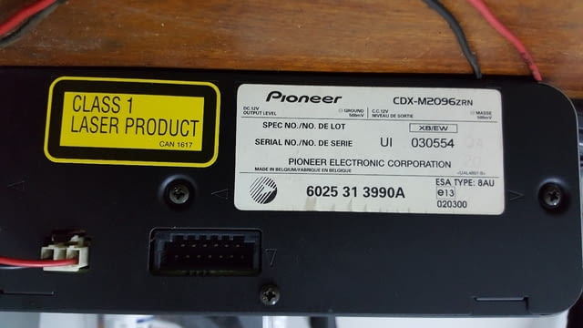 Renault Espace Pioneer CDX-M2096 ZRN оригиналната аудио система - снимка 6
