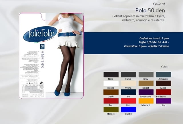 Jolie Folie 50DEN 20 цвята плътен едноцветен чорапогащник 40-85кг цветни плътни чорапогащници - снимка 8