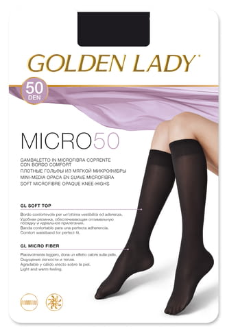 Golden Lady черни, кафяви, телесни плътни чорапи до коляното УНИКА Голдън Лейди микрофибърни чорапи - снимка 1