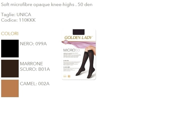 Golden Lady черни, кафяви, телесни плътни чорапи до коляното УНИКА Голдън Лейди микрофибърни чорапи - снимка 2