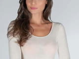 S, M, L, XL, 2XL, 3XL 85% мерино женска вълнена блуза с дълъг ръкав вълнено бельо големи размери