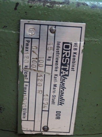 Хидравлична помпа ORSTA 100/120R TGL-1874, град Пловдив | Машини / Съоръжения - снимка 9