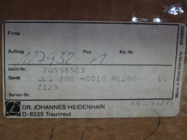 Контролер Heindenhain ULS 200/10 - град Пловдив | Машини / Съоръжения - снимка 12