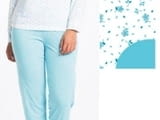 Karelpiu 4XL, 5XL бледорозова, светлосиня дамска 100% памучна пижама памучни пижами големи размери