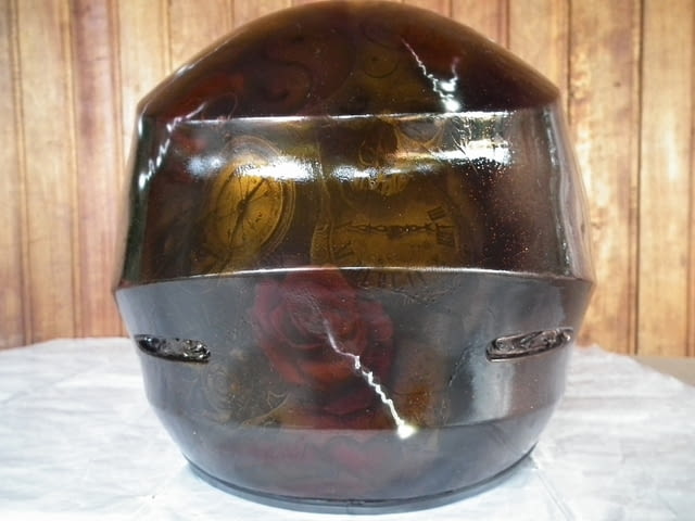 Рисуван мото шлем (аерография) каска - град Левски | Други - снимка 2