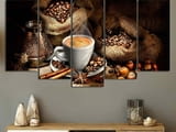 Декоративно пано за стена от 5 части "Всичко за кафето" - HD-827