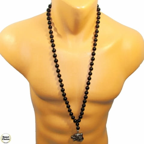 Мъжки гердан от естествени камъни Оникс и Хематит - DM-1080, град София | Колиета / Синджири / Медальони - снимка 3