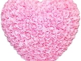 Ръчно изработено сърце от рози - 5 цвята - 32 см.