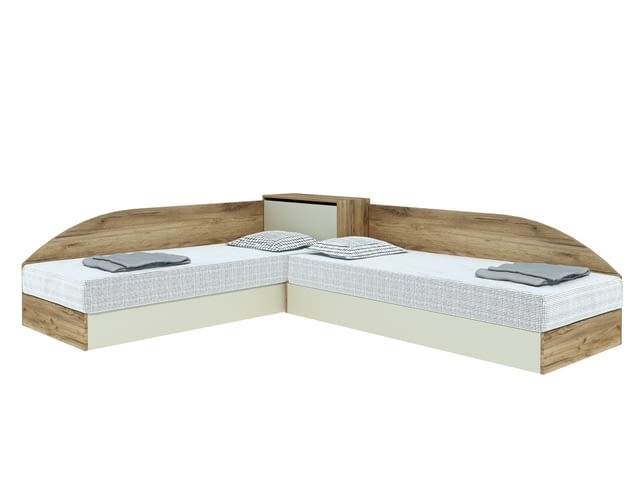 Ъглови легла с обща ракла ПДЧ - град София | Спални / Легла - снимка 1