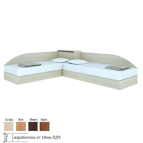 Ъглови легла с обща ракла ПДЧ - град София | Спални / Легла - снимка 2