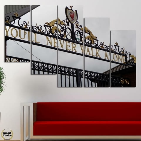 Декоративно пано за стена от 5 части - Ливърпул - Портата Бил Шенкли на Анфийлд - HD-1892 - снимка 4