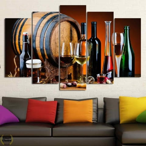 Декоративно пано за стена от 5 части с традиционна българска изба - HD-906 - снимка 1