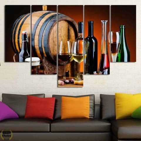 Декоративно пано за стена от 5 части с традиционна българска изба - HD-906 - снимка 3