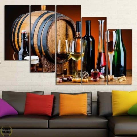 Декоративно пано за стена от 5 части с традиционна българска изба - HD-906 - снимка 4