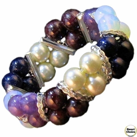 Дамска двойна гривна от естествени камъни - DM-2216, city of Sofia | Jewelry - снимка 1