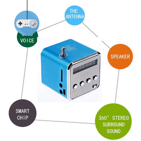 Мини високоговорител с вградено радио и МР3 плейър, city of Sofia | Players & Projectors - снимка 5