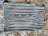 Мъжки ръчно плетен пуловер от естествена прежда