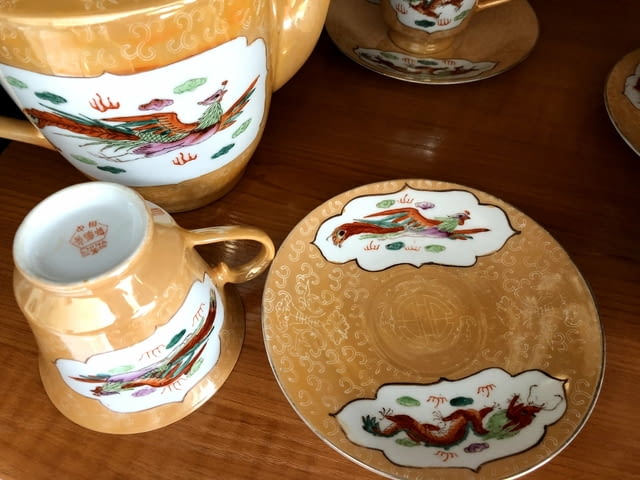 Антикварен златист китайски сервиз за чай Dishes, Porcelain - city of Sofia | Household Goods - снимка 4