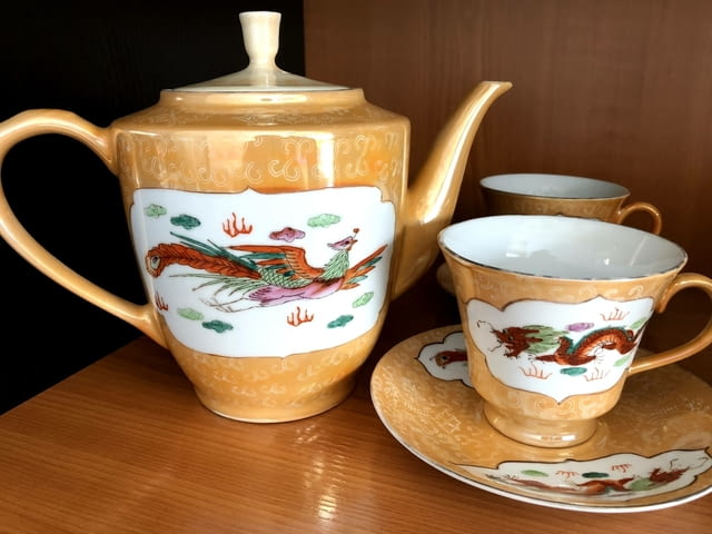 Антикварен златист китайски сервиз за чай Dishes, Porcelain - city of Sofia | Household Goods - снимка 5