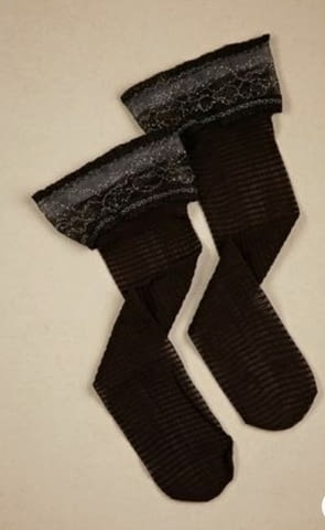 Philippe Matignon пепеляворозови женски фигурални три четвърти чорапи със силикон - снимка 3