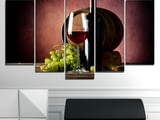 Декоративно пано за стена от 5 части "Пътят на виното" - HD-904