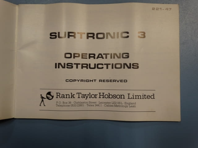 Грапавомер Taylor-Hobson Surtronic 3 Металургия, На дребно - град Пловдив | Промишлено Оборудване - снимка 8