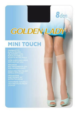 Golden Lady 8DEN италиански черни, светлобежови дамски три четвърти фини чорапи женски тънки чорапи - снимка 1