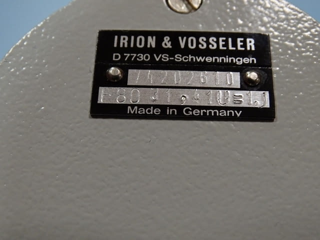 Тахогенератор IRION VOSSELER F80 Машиностроене, На дребно - град Пловдив | Промишлено Оборудване - снимка 3