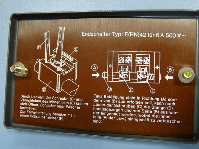 Изключвател краен FANAL ER-43, ER-42 Машиностроене, На дребно - град Пловдив | Промишлено Оборудване - снимка 11